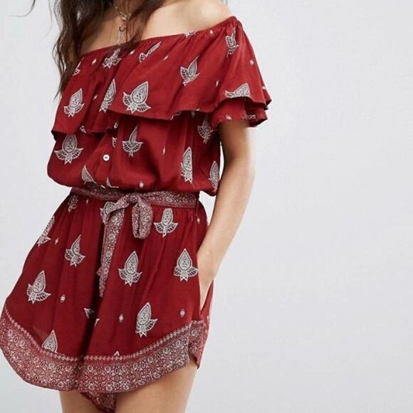 Faithfull Paisley Print Bardot Romper 2 - Picture 14 of 15